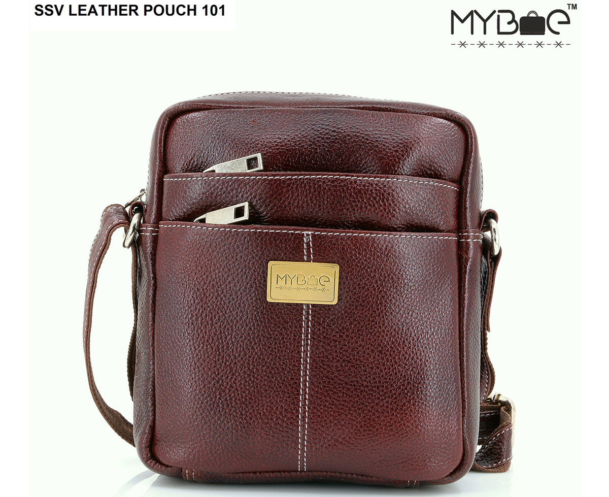 LEATHER SIDE SLING BAG